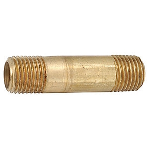 113RB-A35...BRASS PIPE NIPPLE 1/8 X 3 1/2, ANDERSON METALS