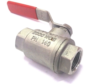 70000103...QTV STAINLESS STEEL BALL VALVE, 3/8" NPTF, LEVER HANDLE