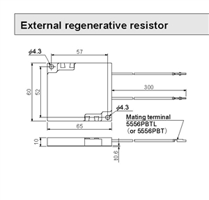 DV0P2890...EXTERNAL REGENERATIVE RESISTOR, FOR USE WITH MINAS-BL GV SERIES BRUSHLESS AMPLIFIER