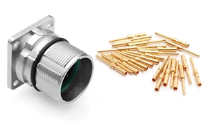 MA1LAP1200S-KIT...AMPHENOL 12 POSITION RECEPTACLE CONNECTOR KIT, FLANGE MOUNT, THREADED, P TYPE, COUNTER-CLOCKWISE INSERT, FEMALE, CONTACTS INCLUDED