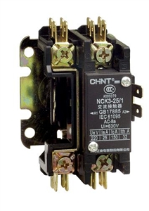 NCK3-25/2-24/60...DP Contactor, 25amp, 2Pole, 24/50-60VAC CHINT