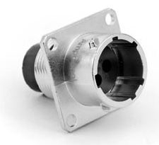 RT00123PNH...AMPHENOL  SQUARE FLANGE RECEPTACLE, MALE, 3 CONTACTS, 14-26AWG, 13A/300V, SHELL SIZE 12